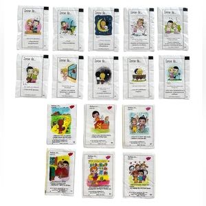 16 Love is… Bubble Gum Wrappers Inserts